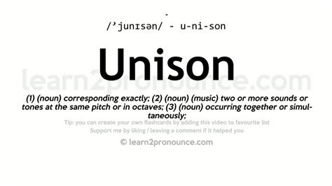 unison meaninh